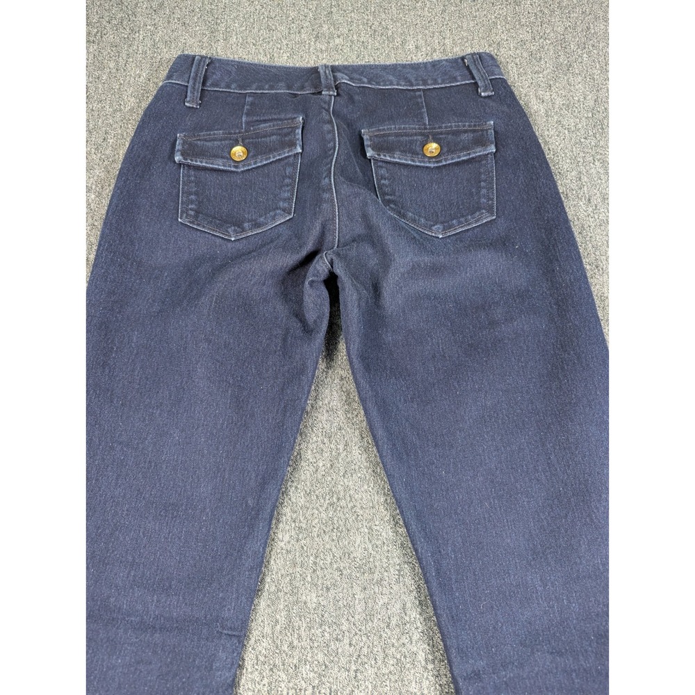 Banana Republic Womens 25 Dark Wash Flare Denim Jeans Trouser Pocket Indigo - Picture 10 of 13